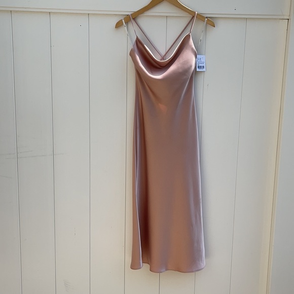NWT Lovely Bridesmaids Dessy Collection - Toasted Sugar Piper Slip Dress XS - Picture 6 of 12